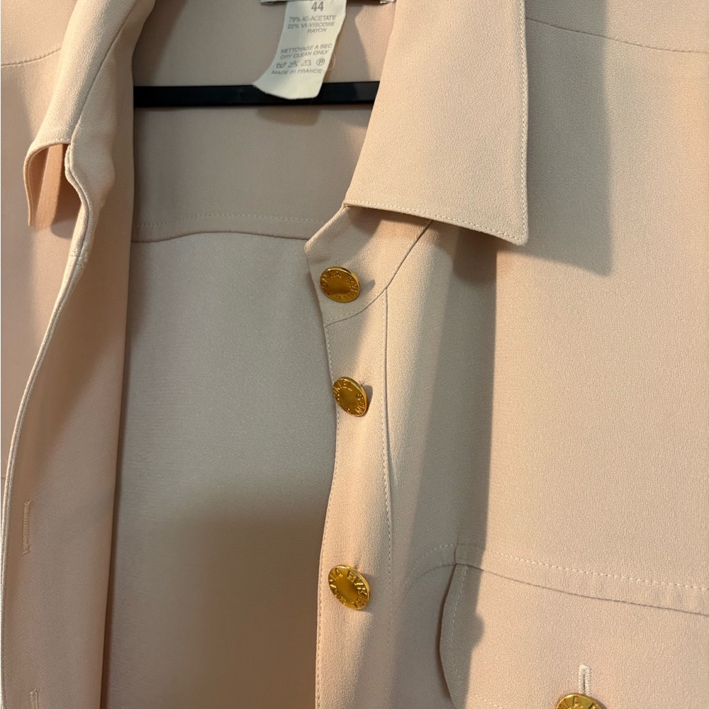 Elegant Cream Jacket with Gold Accents